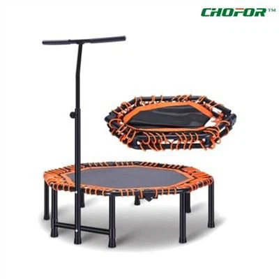 ośmiokątna trampolina z poręczą